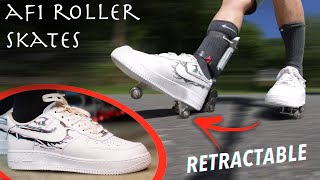 Make Retractable Motorized Air Force 1 Roller Skates [upl. by Lal605]