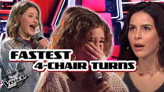 FASTEST 4CHAIR Turns on the Voice Kids 2024  The Voice Kids 2024 [upl. by Nerej]