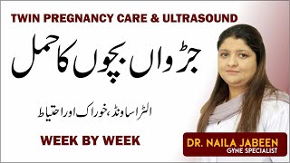 Twin Pregnancy Care  Diet  Ultrasound Scan  Risk  Complication  Week By Week in Urdu  Judwa [upl. by Ahseena]