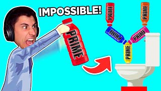 I Beat The NEW IMPOSSIBLE BOTTLE FLIP  Happy Wheels [upl. by Damalus]