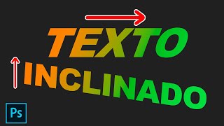 Como fazer um Texto Inclinado  Photoshop Tutorial [upl. by Annerahs341]