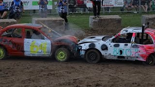 Aylmer Demolition Derby 2024 Windshield Minis [upl. by Kyred]