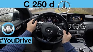 Mercedes C 250 d 150 kW POV Test Drive  Acceleration 0200 kmh [upl. by Hardin]