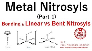 Metal Nitrosyls Part1 Bonding  Linear amp Bent NO Groups [upl. by Eellac]