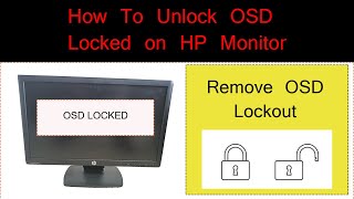 How to unlock OSD locked in HP monitorFixed OSD lockout HP monitorsMenu button lockout lock [upl. by Akciret]