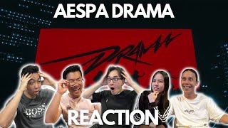 FIRST TIME WATCHING AESPA  aespa 에스파 Drama MV REACTION [upl. by Arot]