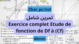 Exercice complet étude dune fonction de A à Z 2bac [upl. by Asiela]