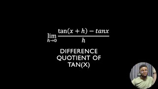 Differentiate tanx using the first principle calculus [upl. by Teevens]