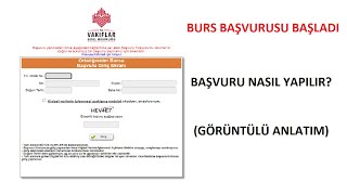 VGM BURS BAŞVURULARI BAŞLADI İLKOKUL  ORTAOKUL  LİSE BAŞVURU NASIL YAPILIR GÖRÜNTÜLÜ ANLATIM [upl. by Anselmi]