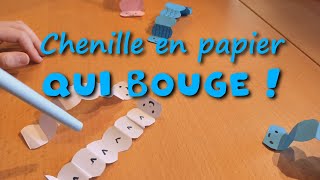 Tuto Chenille en papier qui bouge  Paille  Idée Brico Facile amp Fun [upl. by Namia]