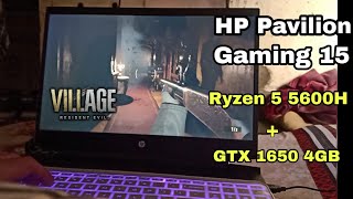 Resident Evil Village In Ryzen 5 5600H  GTX 1650 4GB  HP Pavilion Gaming 15 Game Test [upl. by Mackintosh599]