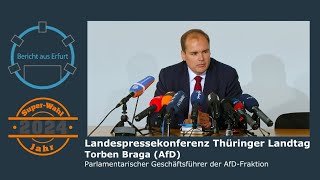 Bericht aus Erfurt – vor der ersten Plenarsitzung des neuen Thüringer Landtages Torben Braga AfD [upl. by Otanutrof]