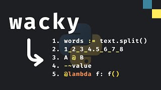 5 Wacky Python Features [upl. by Lowenstern]