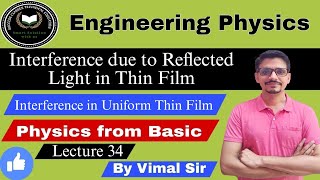 Interference due to Reflected Light in Thin Film  Interference in Uniform Thin Film  L 34 Physics [upl. by Bolitho]