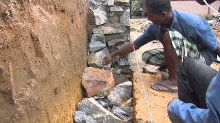 Sri Lankaශ්‍රී ලංකාCeylon Stonemason Rock Wall buildingwell doneStonemasonry [upl. by Daffie]