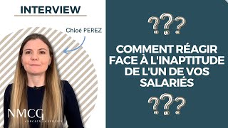 Réagir face à linaptitude dun salarié [upl. by Adnawahs972]