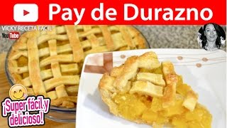 PAY DE DURAZNO  Vicky Receta Facil [upl. by Oalsecnew346]