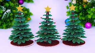 Christmas Tree Making from Glitter Foam🎄DIY Christmas Craft 2023🎅Manualidades [upl. by Grote]