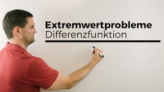 Extremwertprobleme Differenzfunktion maximalerminimaler senkrechter Abstand [upl. by Eivla174]