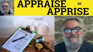 🔵 Appraise Meaning  Apprise Defined Appraise or Apprise Difference  Appraise Apprise  ESL [upl. by Yrellih]