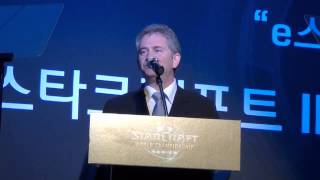 Mike Morhaime Speech at WCS Press Conference Seoul 2013 [upl. by Lehmann]