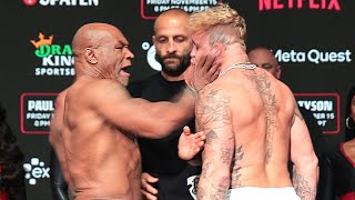 Mike Tyson B SLAPS Jake Paul at weigh in as ALL HELL BREAKS LOOSE [upl. by Airda]