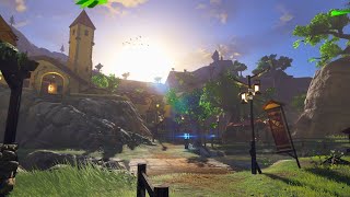 Zelda Ambience  Breath of the Wild  Hateno Village  No music  ASMR  Sleep Aid [upl. by Leanne]