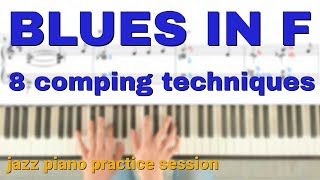 Blues in F With Comping Voicings [upl. by Blanc]