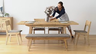 Castlery Lookbook  Miles Extendable Dining Table [upl. by Ravi]