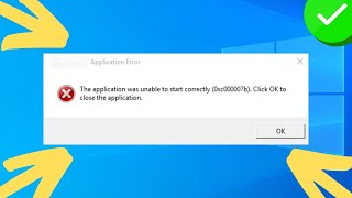 How to fix this application was unable to start correctly 0xc00007b [upl. by Noid]