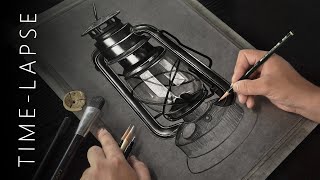 Drawing Hyper Realistic LANTERN  Satisfying Timelapse [upl. by Bonnes786]