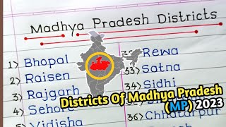 52 Districts Of Madhya Pradesh MP Madhya Pradesh District Names 2023 district districtname [upl. by Kippar]