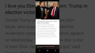 uselections donaldtrump elonmusk winner tesla internationalnews goodnews [upl. by Yrennalf]