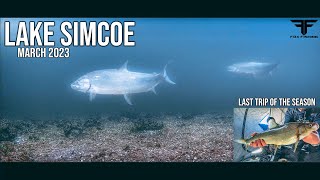 LAKE SIMCOE ICE FISHING Underwater Strikes [upl. by Ragucci357]