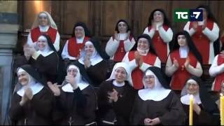 Pope Francis meets the cloistered nuns of Naples [upl. by Vanessa98]