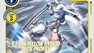 DIGIMON TCG BT14  Yellow Hybrid Deck Profile [upl. by Airtal]