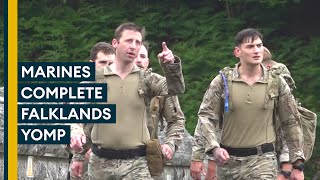 Royal Marines yomp for three days to mark Falklands anniversary [upl. by Aehs]