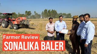 Sonalika New Baler  Farmer Review  agriculture sonalika baler [upl. by Delfine784]