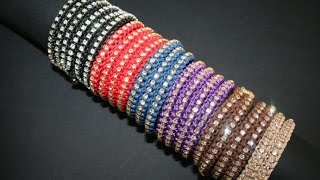 Tutorial Bracciale Macrame Nodo Piatto Strass  wwwPerlineBijouxcom [upl. by Oruasi]