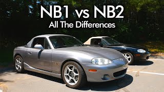 NB1 vs NB2 Mazda MX5 Miata  ALL THE DIFFERENCES [upl. by Denni]