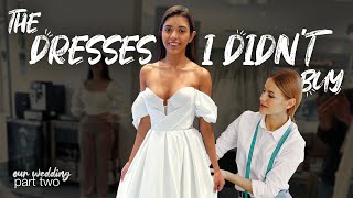 CHOOSING MY WEDDING DRESS the dresses I tried and why I DID NOT buy them [upl. by Yesnnyl]