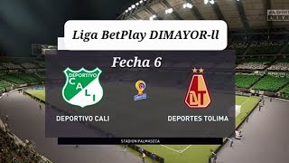 Deportivo cali vs Deportes tolima Liga BetPlay DIMAYORll Goles [upl. by Possing53]