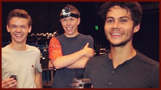 DYLAN OBRIEN AND THE MAZE RUNNER CAST PLAY COPS AND ROBBER [upl. by Gutow]