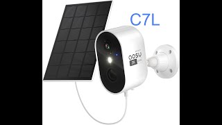 AOSU 2K Solar Security Cameras Wireless Outdoor  C7L SolarCam Lite [upl. by Elocal929]