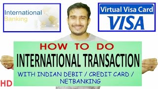 How to create virtual debit card  Online international transaction  Entropay  Credit Card India [upl. by Seidnac424]