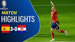 Spain vs Croatia  30  Highlights  EURO 2024 [upl. by Rednav]