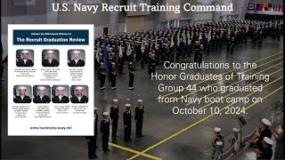 US Navy RTC Recruit Graduation October 10 2024 Award Winners [upl. by Apfel547]