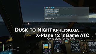 XP 1212RC2 KPHLtoKLGA Dusk with a Night Landing in 4 minutes [upl. by Nihsfa105]