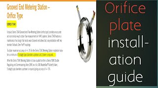 Orifice plate flow measuring device [upl. by Idaline724]