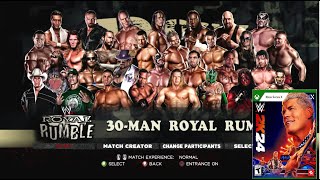 WWE 2K24  30man Royal Rumble  232 [upl. by Imoyik535]